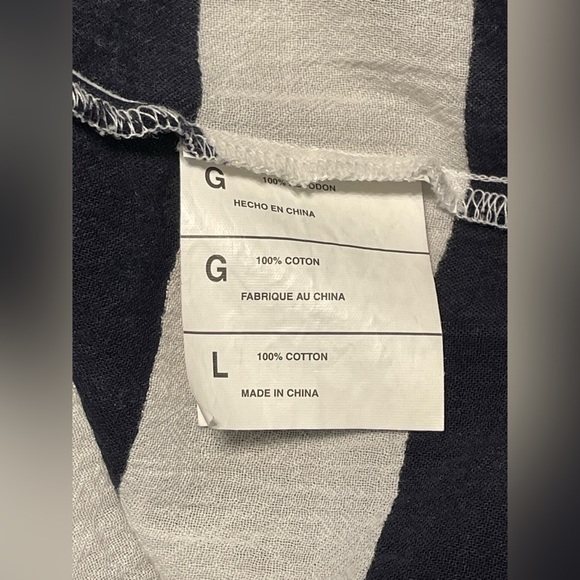 Nautica‎ Navy White Striped Swim Cover Up Tunic Women’s Large - Picture 4 of 4